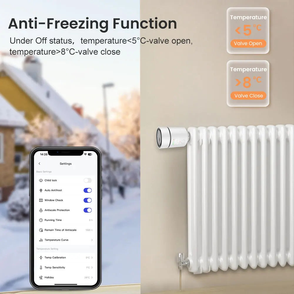 AVATTO ZigBee 3.0 Thermostat Radiator Valve,Smart TRV Thermostatic Valve Temperature Controller Support Alexa Google Home
