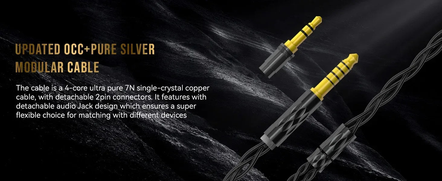 7Hz Timeless II Planar Magnetic IEMs with OCC Cable | Tidesmit Tidesmit