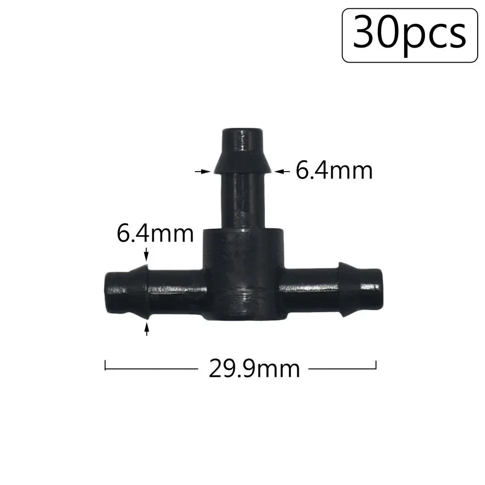 Irrigation Dripper Sprinkler Connector 1/8" 1/4" Hose Barb Tee Elbow Water Pipe Repair  Fitting Garden 3/5 4/7mm Tube Coupler