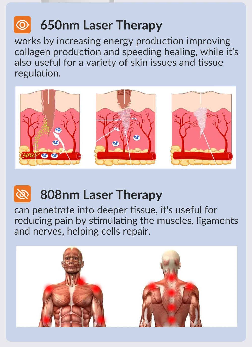 Cold Laser Therapy Device for Pain Relief | 808nm & 650nm Laser Body Shaping Massage Equipment Tidesmit
