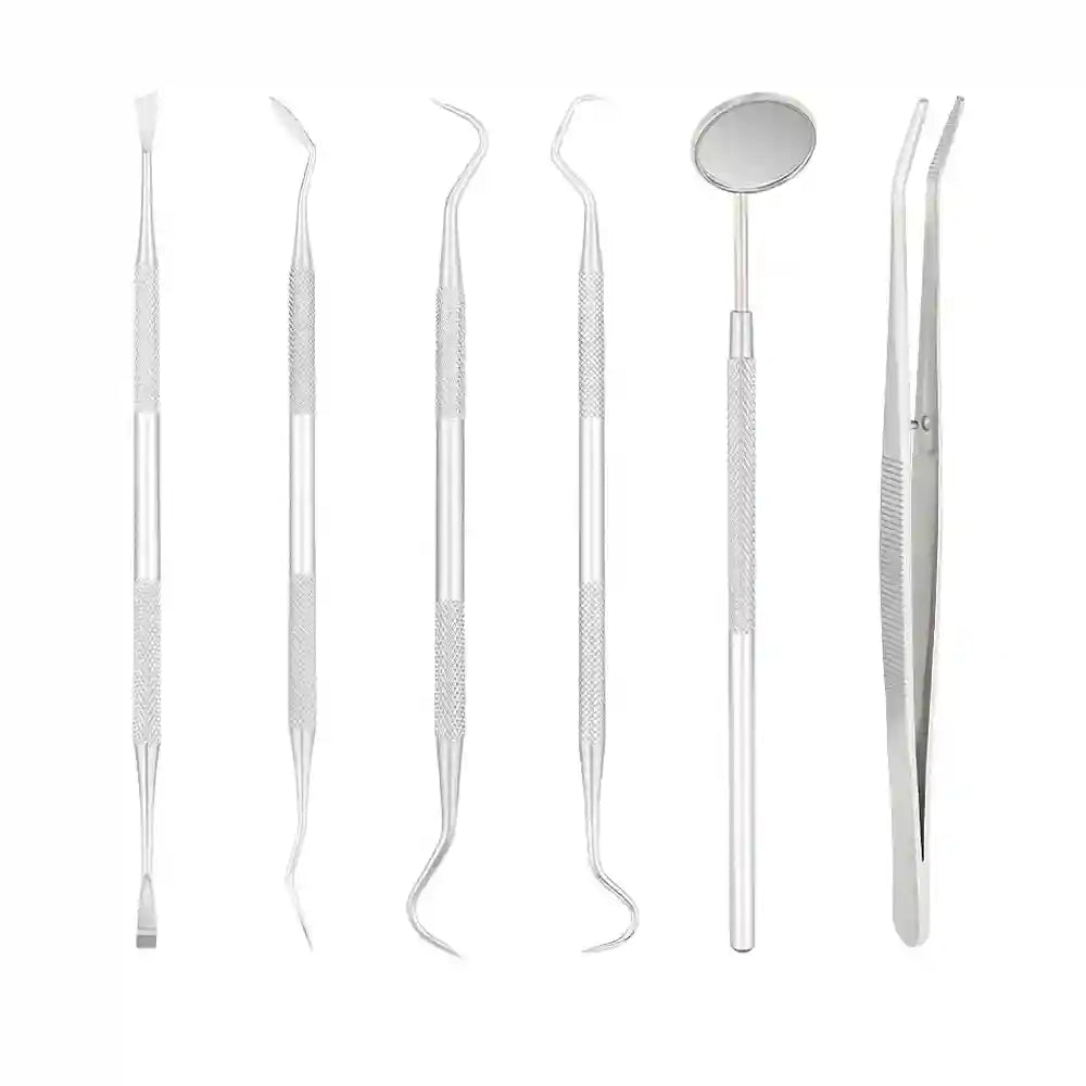 Professional Stainless Steel Dental Tool Set - Precision Oral Care Kit Eye Massage Instrument 6 pcs set Tidesmit