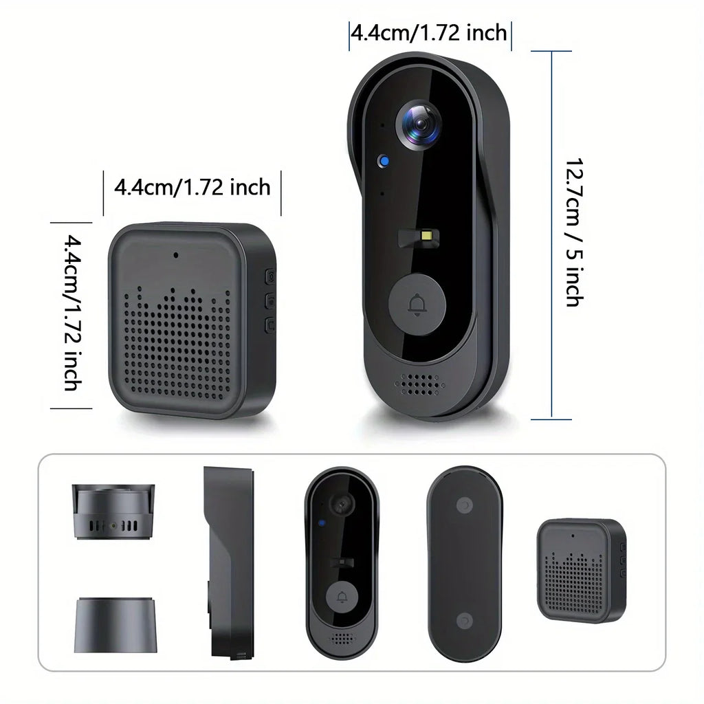 Tuya WiFi Home Smart Video Doorbell Outdoor Bidirectional HD Door Eye Camera 1080P Support SD Card Cloud Storage Waterproof