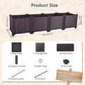 Oval raised garden bed planter box parts and size diagram, side panels and base plates