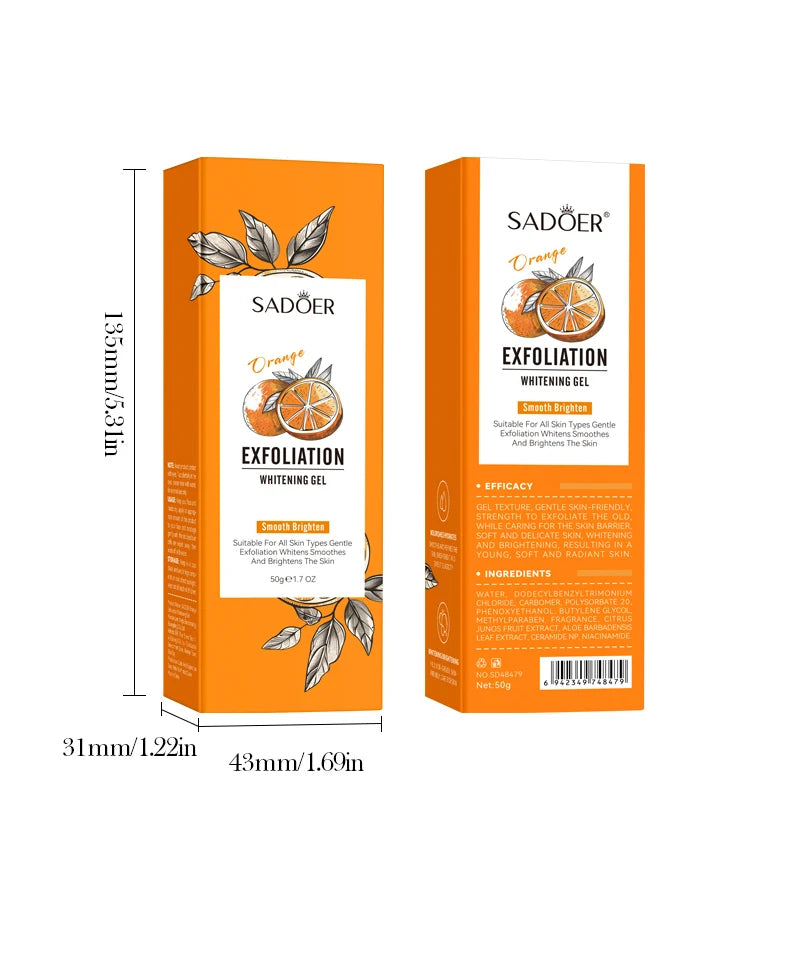 Orange Exfoliating Gel Facial Scrub for Pore and Blackhead Care Scrubs Treatments Tidesmit