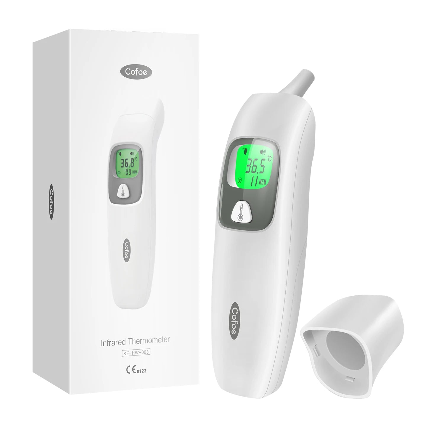 Cofoe Digital Forehead Thermometer Forehead Ear Non-Contact Thermometer Baby/Adult Temperature Measure Digital Thermometer