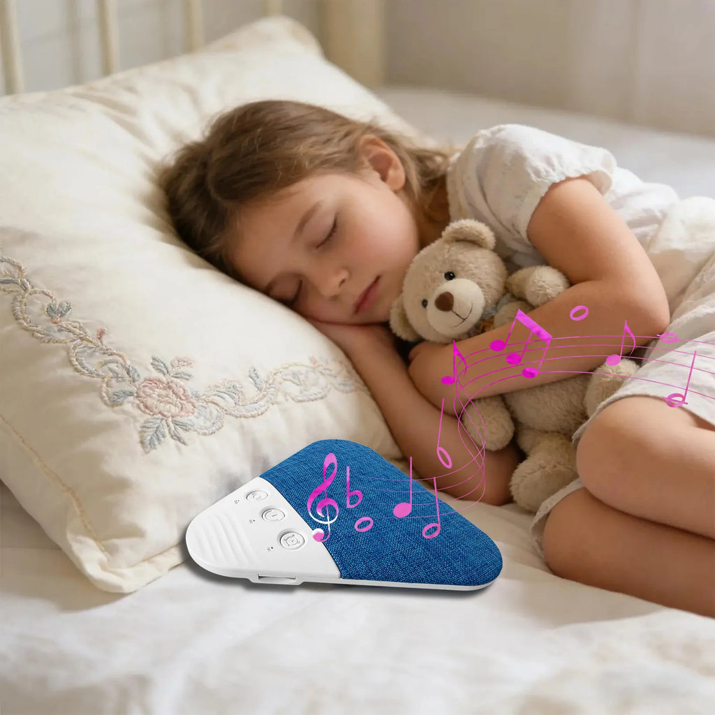 Bluetooth Pillow Speaker Wireless Sleep Music Player Under Pillow White Noise Machine Stereo Timer Auto-Off for Insomnia