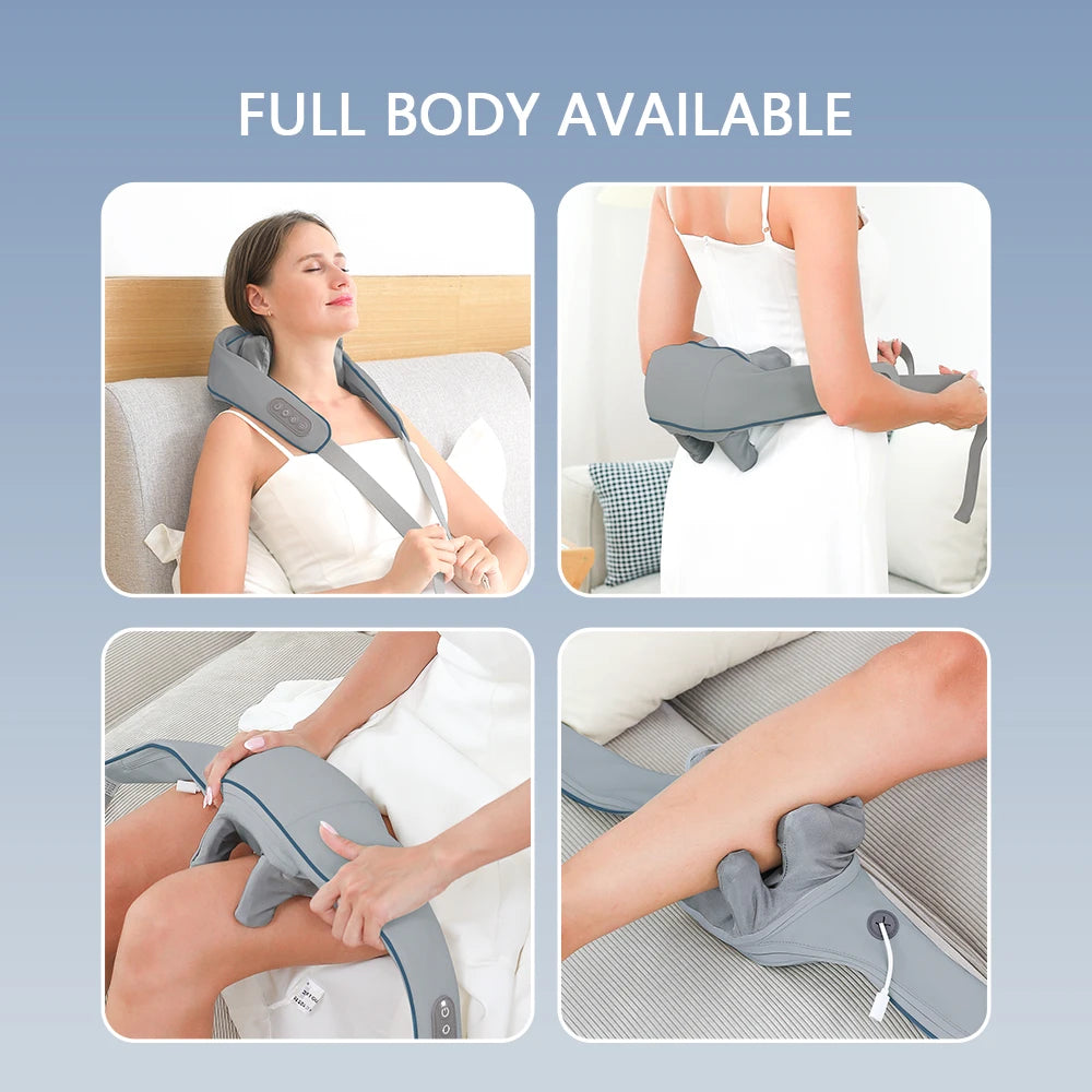 Back Massager Shawl with Heat - Rechargeable Deep Tissue Relief Device Back Massage Instrument Tidesmit