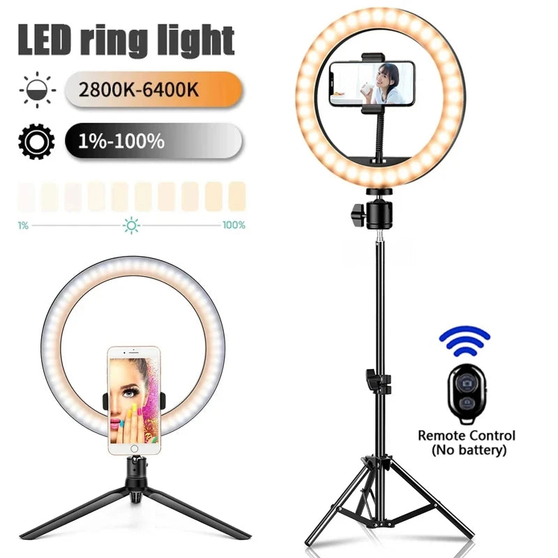 12 Inch LED Ring Light with Tripod for Content Creation and Live Streaming Tidesmit