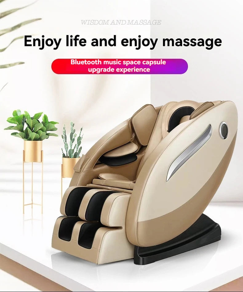 Zero Gravity Massage Chair - Full Body Spa Recliner in Gold Massage Chairs Tidesmit