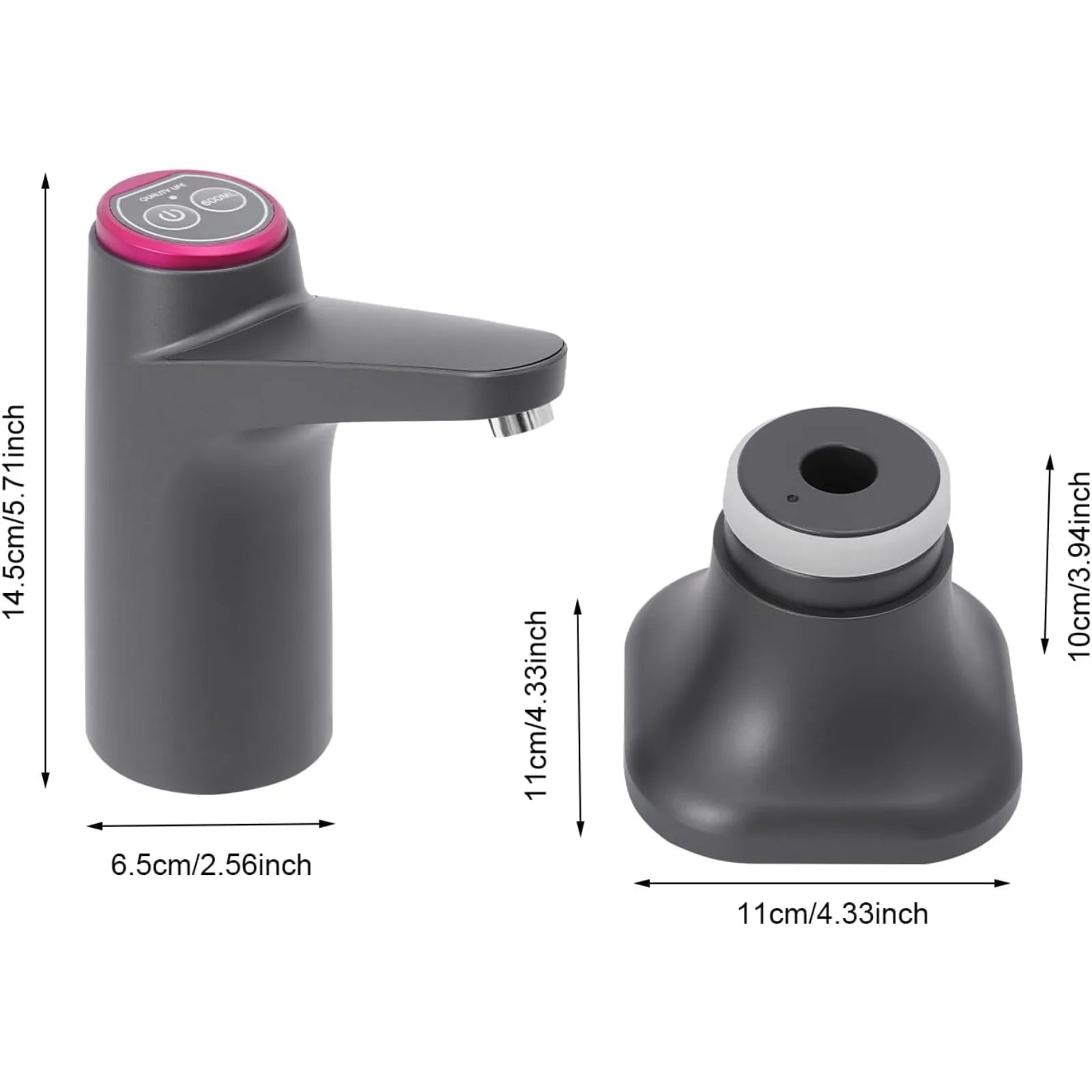 Water Pump, Water Bottle Pump, Camping Tap with Pump, Battery Water Pump, USB Battery 1200 MAh