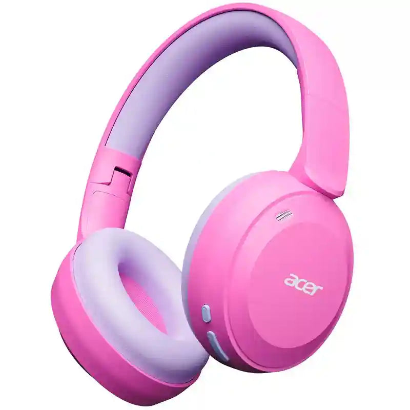 Kids Wireless Headphones, Volume Limited Bluetooth Over-Ear Headset Pink Tidesmit