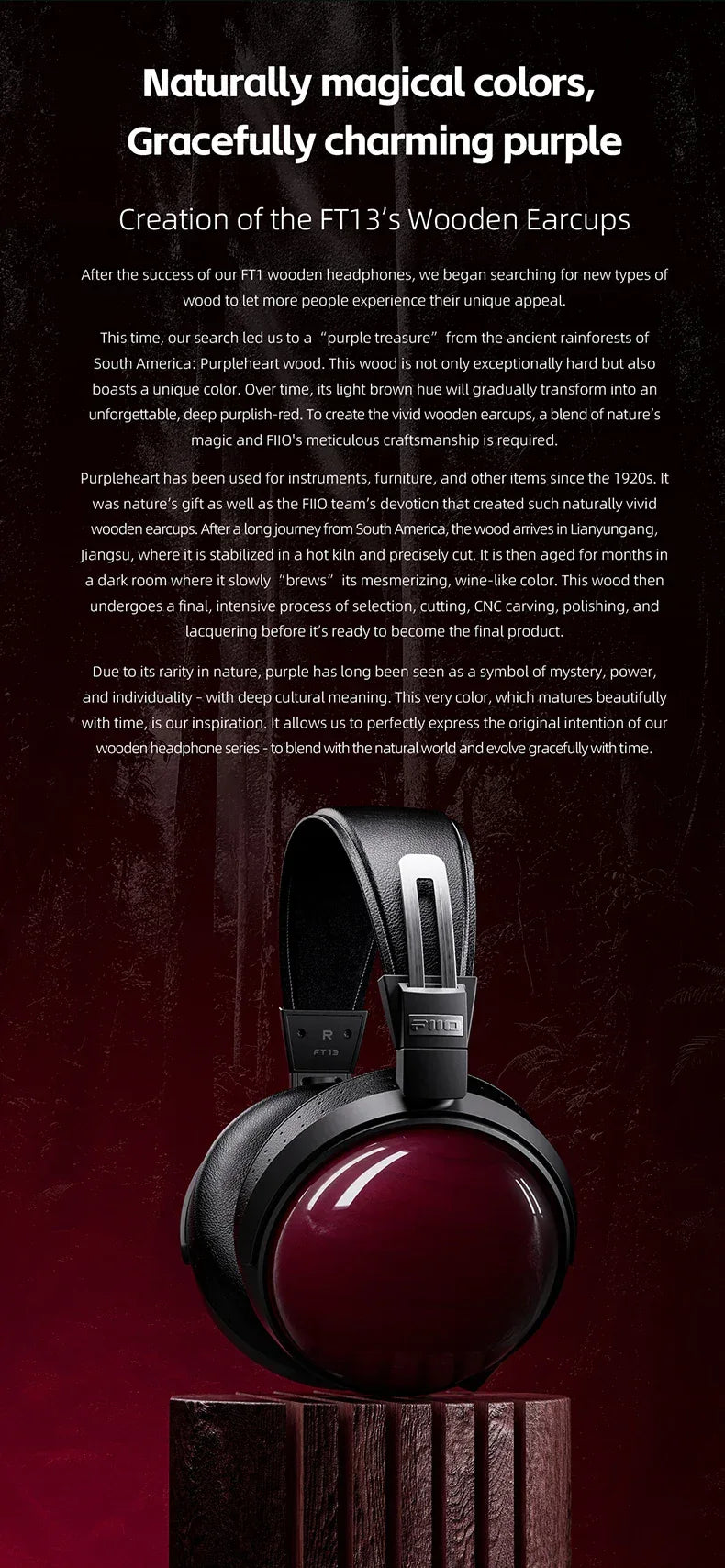FT13 Closed-Back Audiophile Headphones | 60mm Wool Driver | Tidesmit Tidesmit