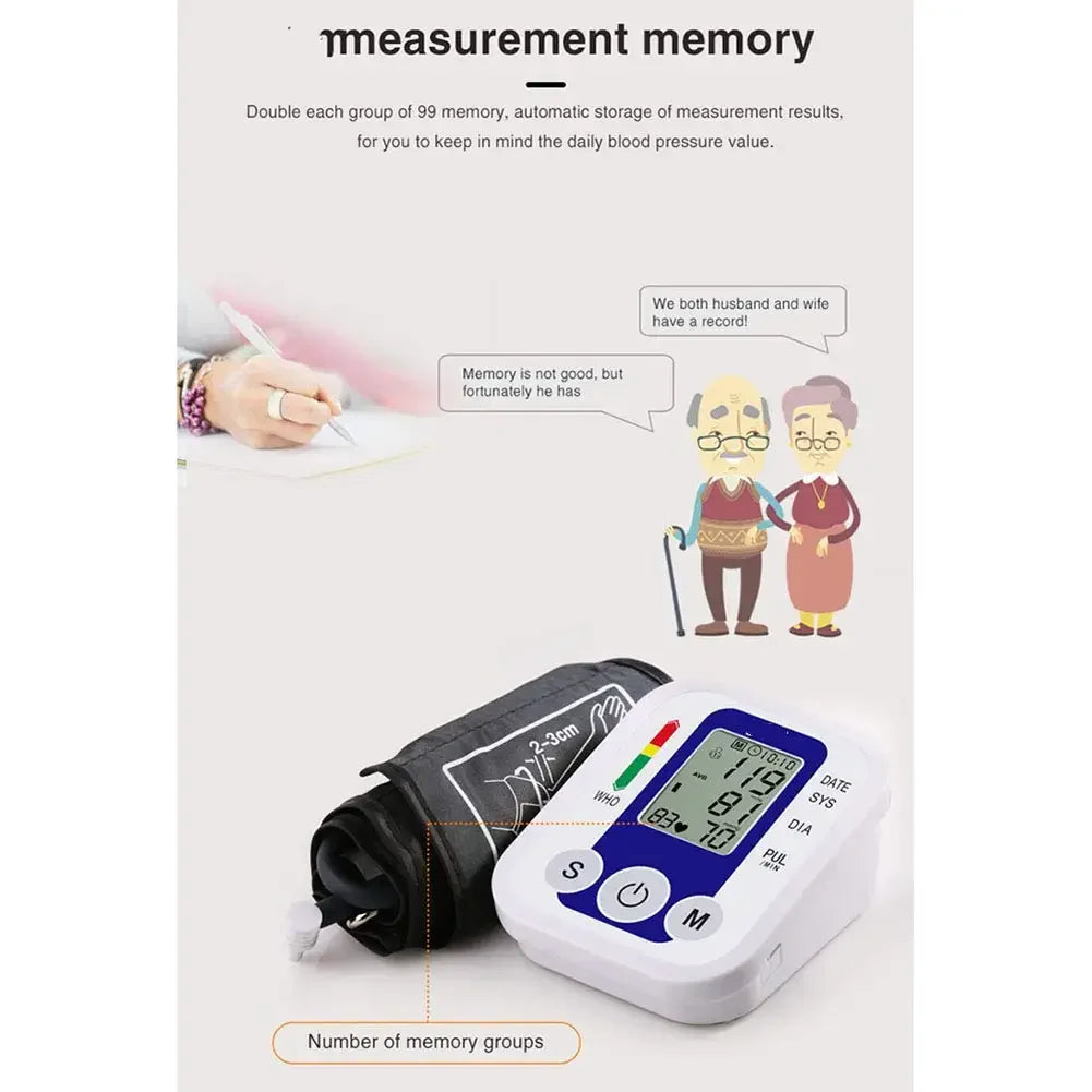 English Voice Automatic Tonometer Arm Blood Pressure Monitor Pressure Sensor Monitor Equipment Digital Tensiometer LED Display