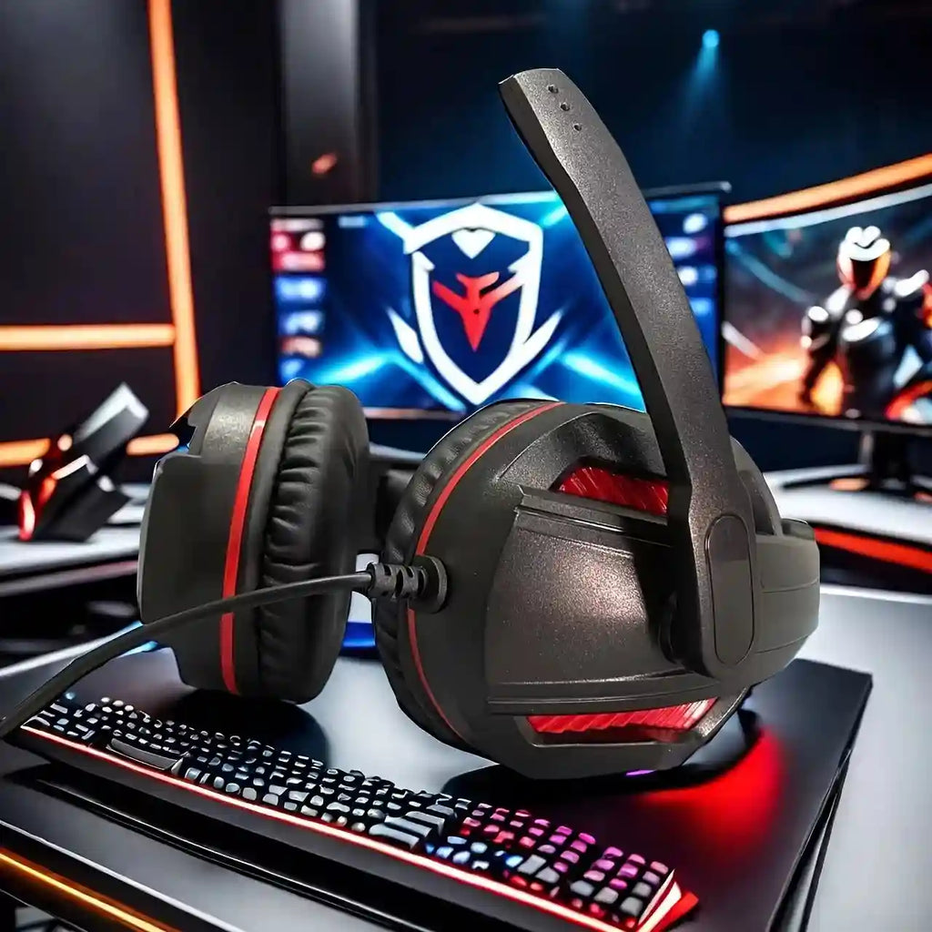 Gaming Headset with Mic | Deep Bass Over-Ear Wired Audio by Tidesmit Tidesmit