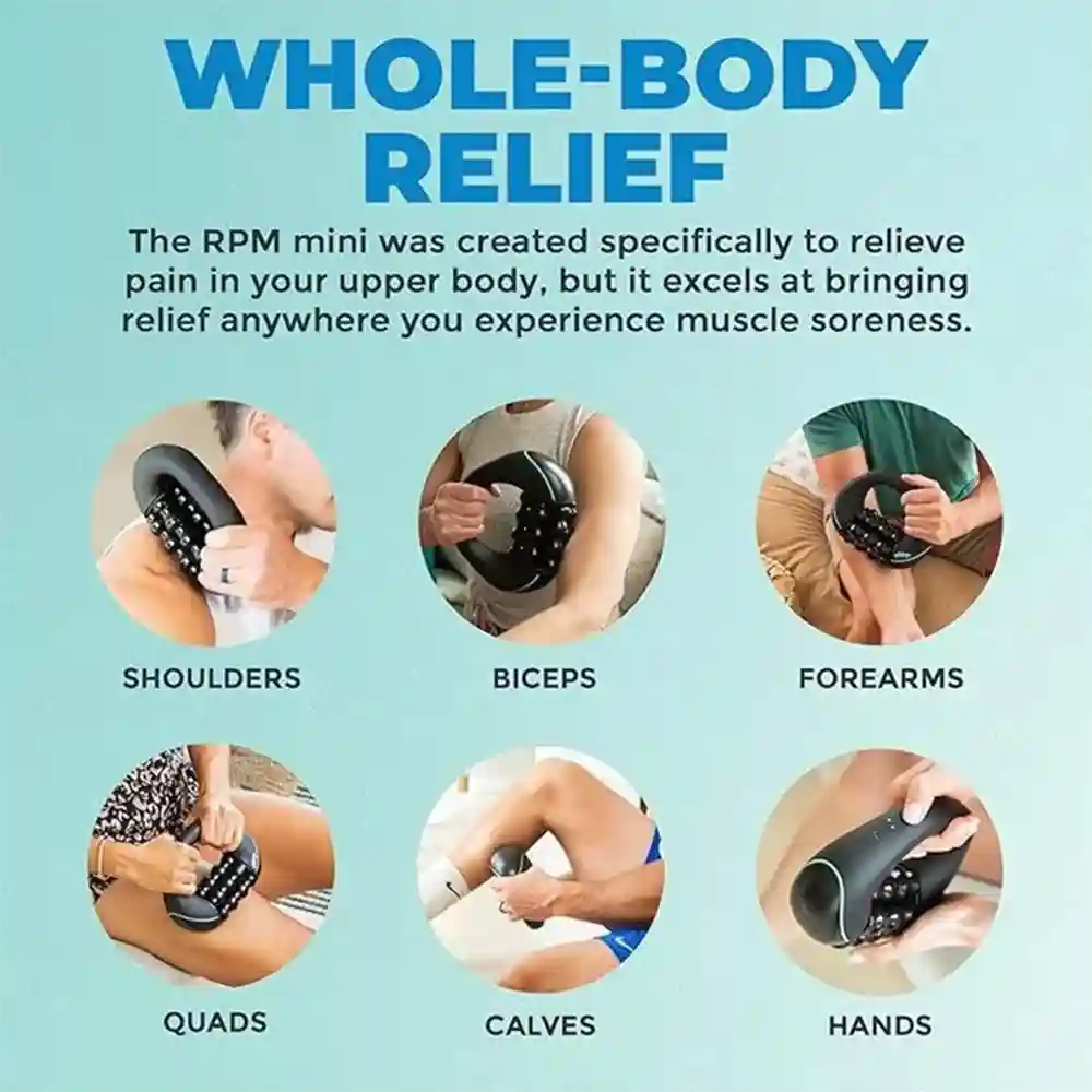 Electric Deep Tissue Massage Roller - 3-Speed Rechargeable Muscle Relief Massage Roller Tidesmit