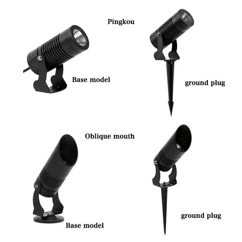 All Aluminum Outdoor LED Garden Lighting 3W 7W 12W 15W Spike Lawn Lamp Waterproof Lighting Garden Path Spotlights AC220V 12V 24V
