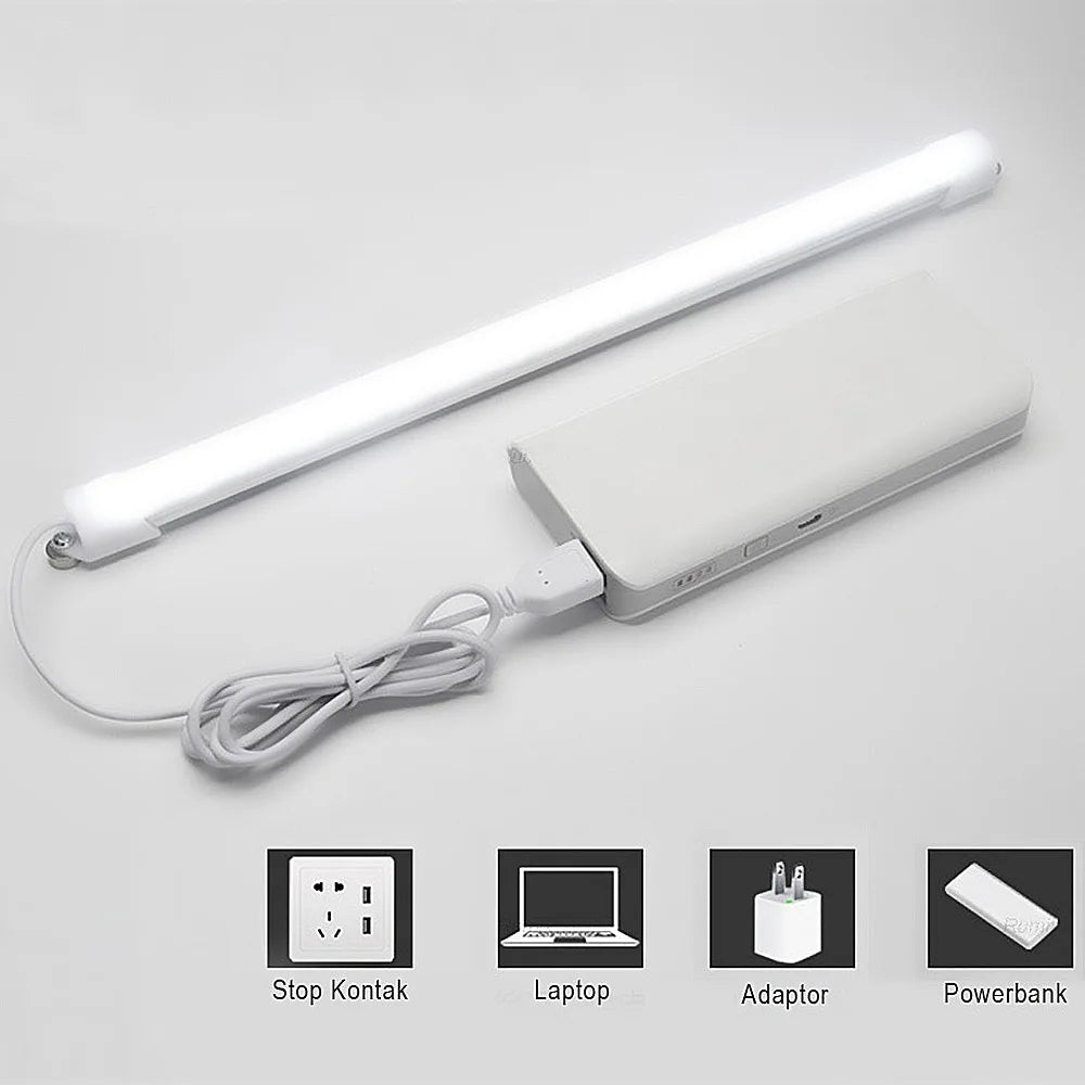 USB LED Night Light Bar 5V LED Strip for the Kitchen Aluminum Lamp Bar for Under Cabinet Indoor Lighting Push Switch
