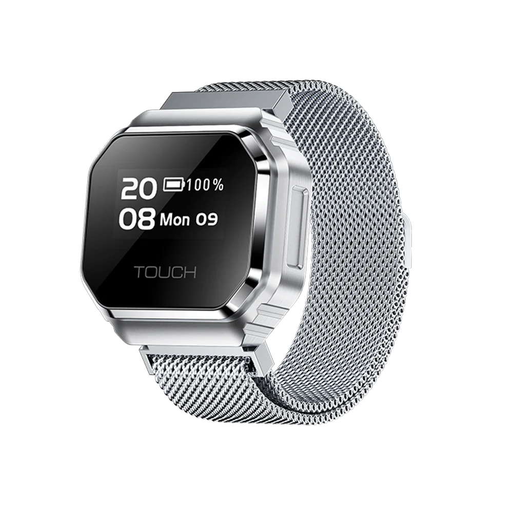 Smart Watch Ring For Men Women, Heart Rate Blood Oxygen Sleep Health Monitoring, OLED Display, 5ATM Waterproof, Multiple Sports Silver Tidesmit