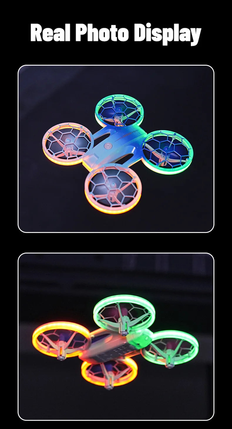 Mini RC Drone for Kids - UFO LED Beginner Drone with Obstacle Avoidance Tidesmit