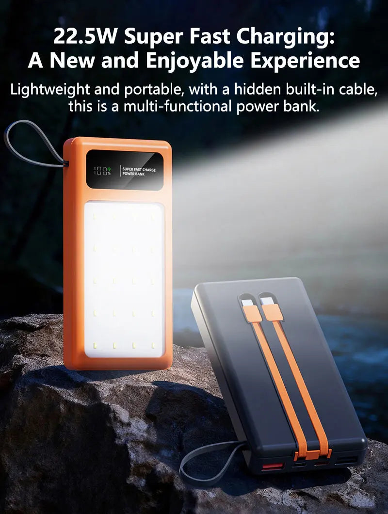 Tidesmit High Capacity Portable Charger with LED Camping Light Tidesmit