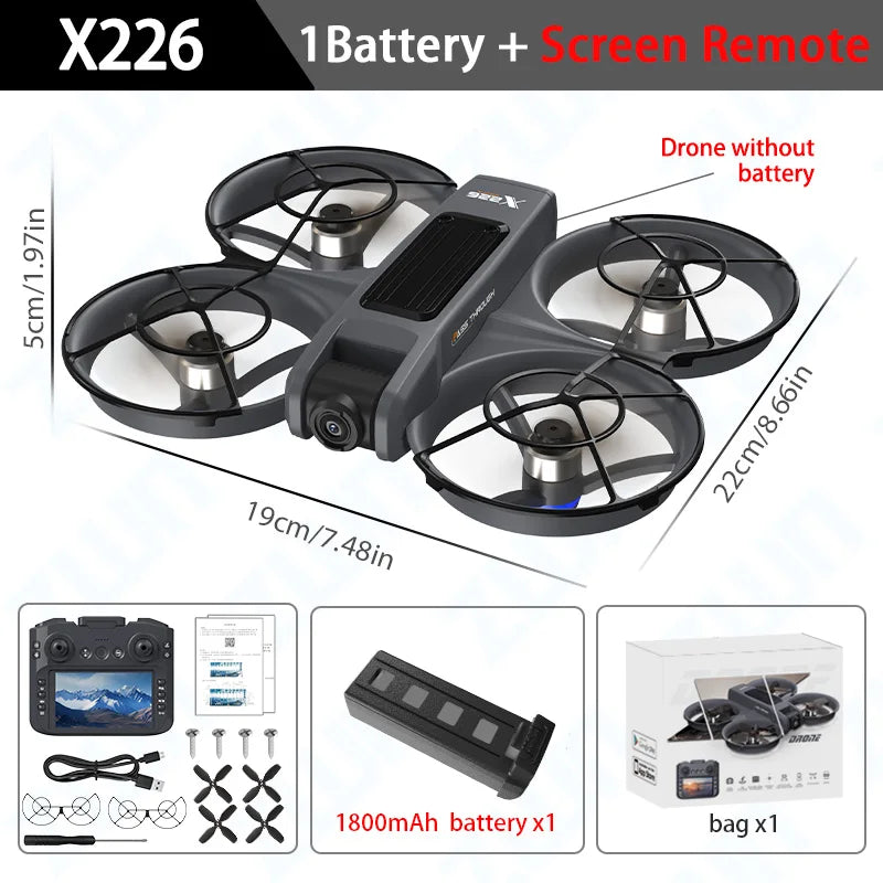 Tidesmit X226 4K Camera Drone with GPS and Obstacle Avoidance X226 1B Screen Tidesmit