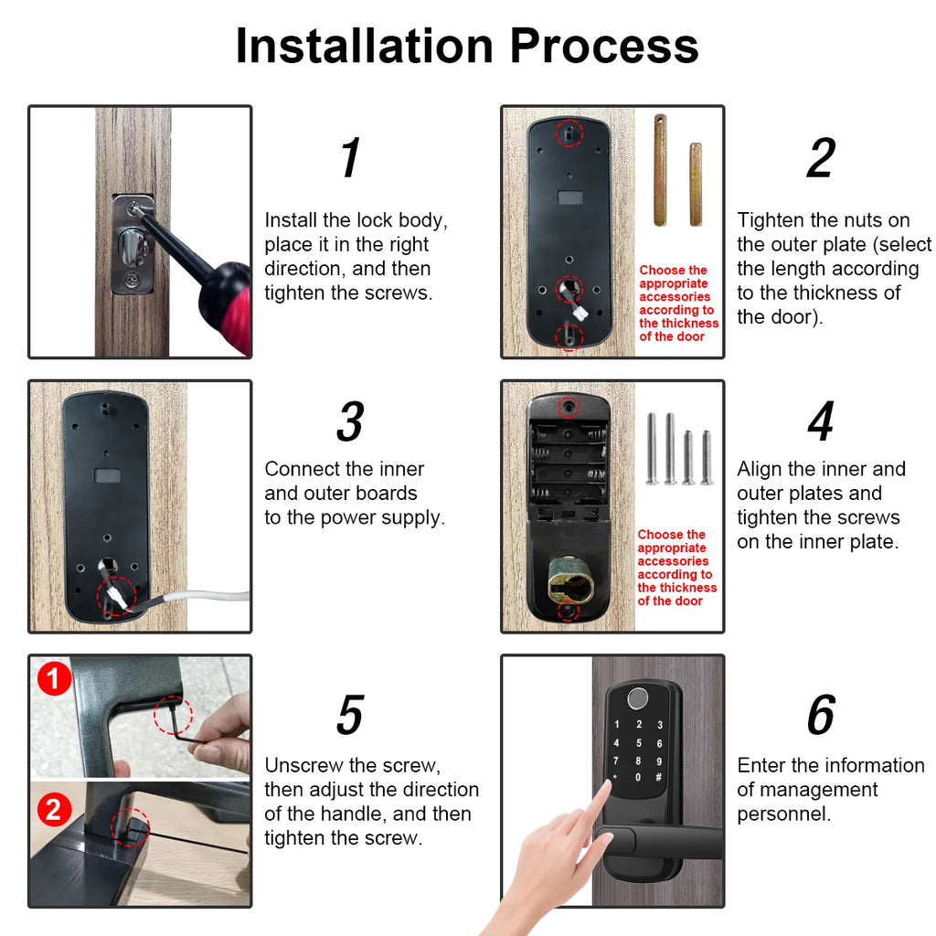 Wifi Smart Door Lock With APP/ Biometric Fingerprint / Password /Smart Card /Key Unlock/ USB Emergency Charger Electronic Lock