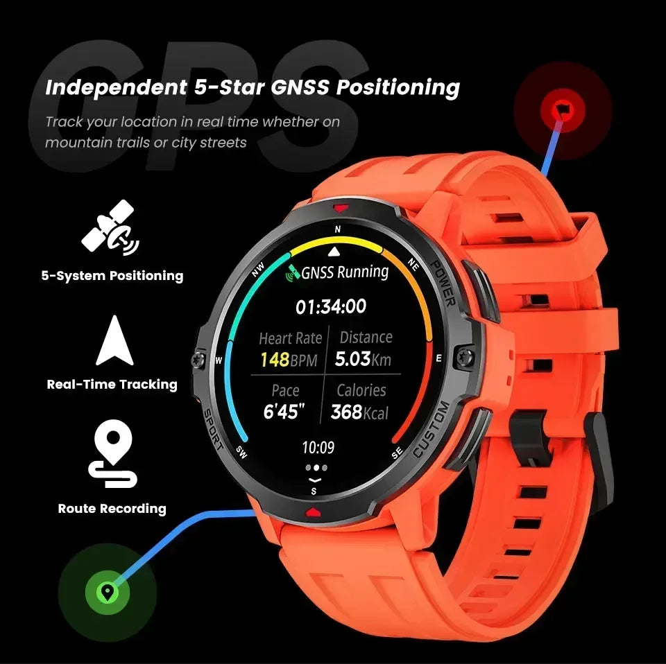 2026 NEW GPS Smartwatch 1.46 Inch 3ATM Waterproof 6-Axis Gyroscope Sports Watch for Men Women Android Fitness Tracker