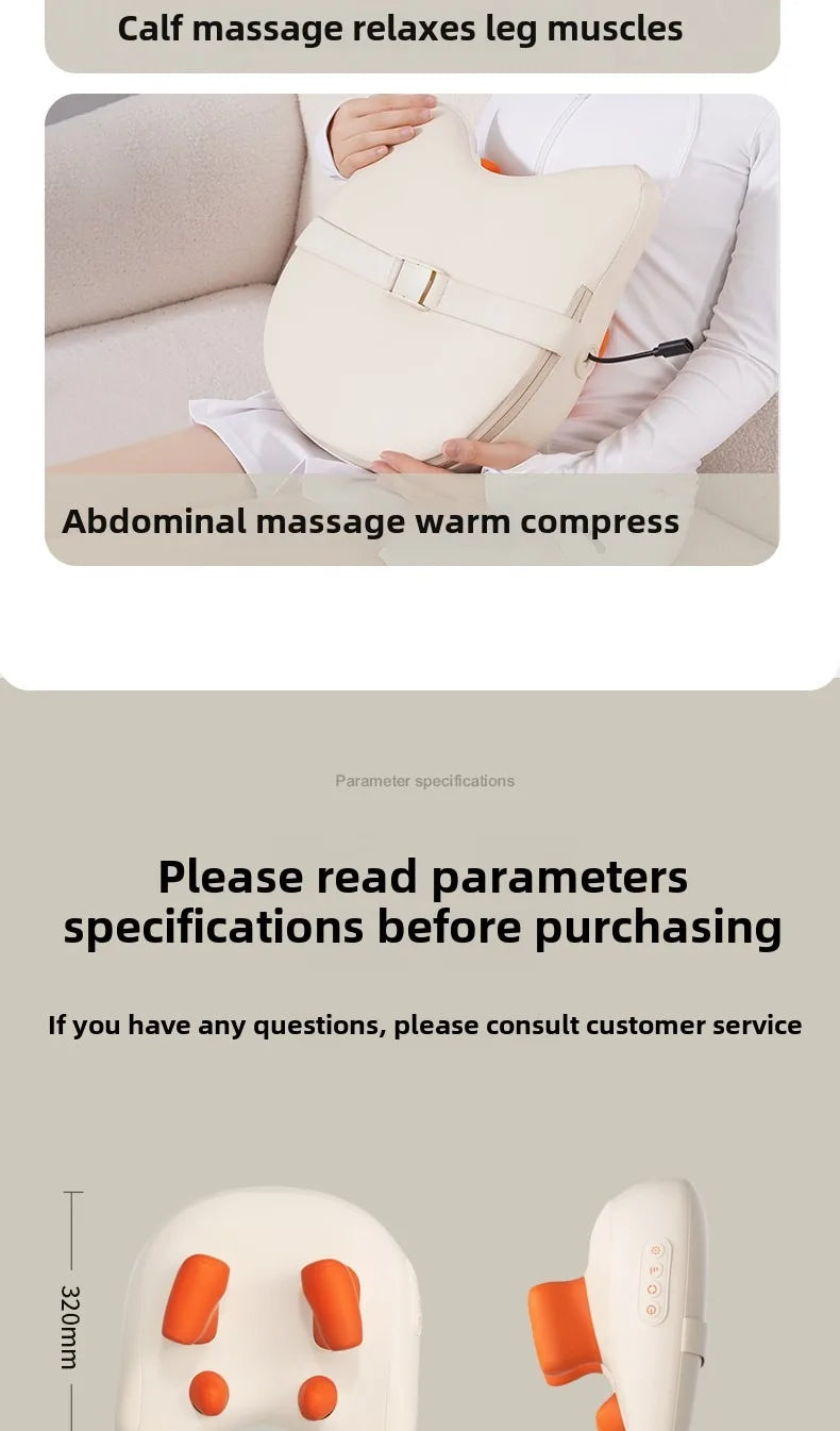 Electric Massager Neck Pillow - Portable Deep Tissue with Heat Therapy Massage Cushion Tidesmit