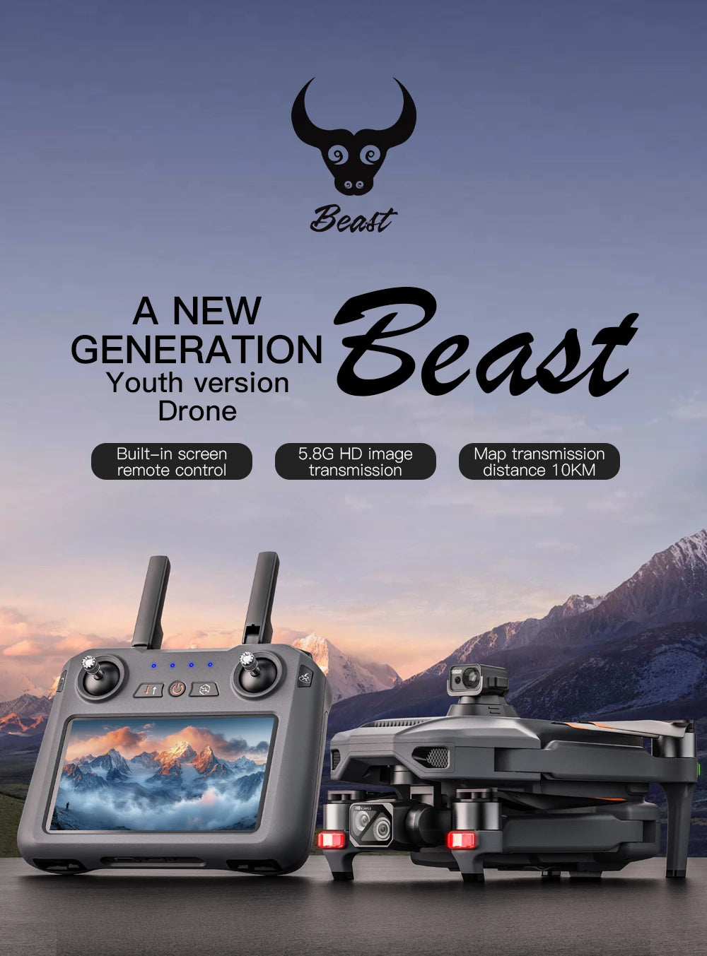 4K GPS Camera Drone with Obstacle Avoidance - Foldable SG909 MAX Tidesmit