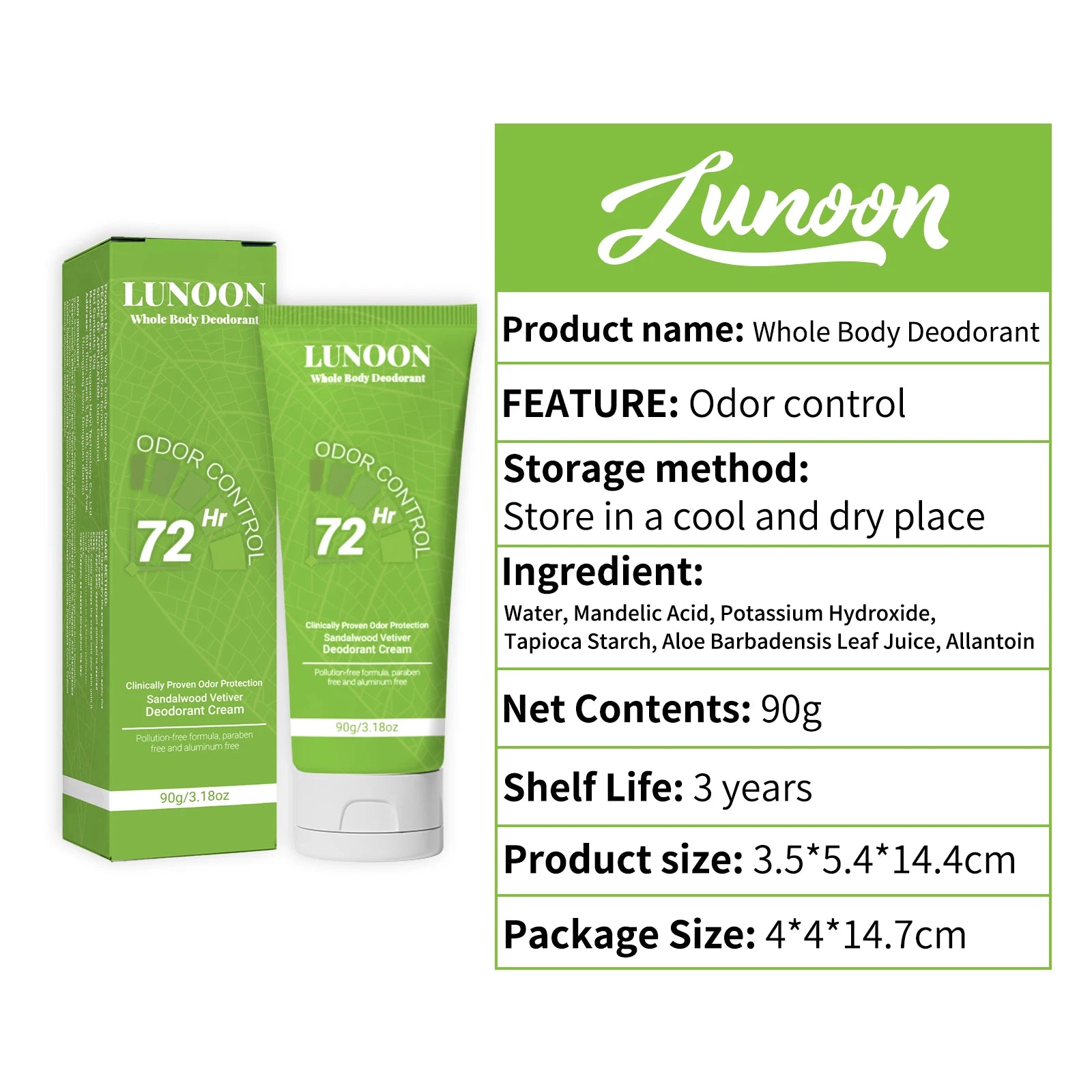 Tidesmit 90g anti-perspiration deodorant lotion for long-lasting odor control and fast-drying invisible protection.