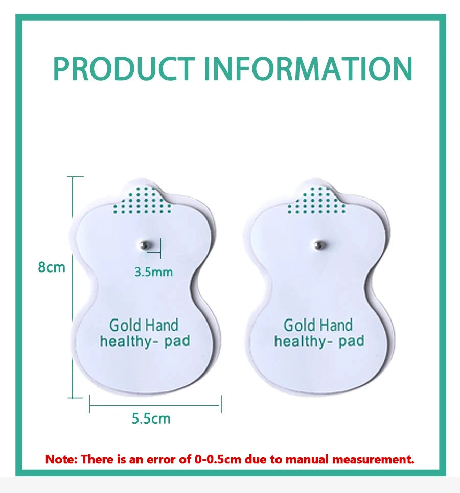 TENS Electrode Pads - Reusable Gel Pads for Electric Massager (50pcs) Back Massage Instrument Tidesmit
