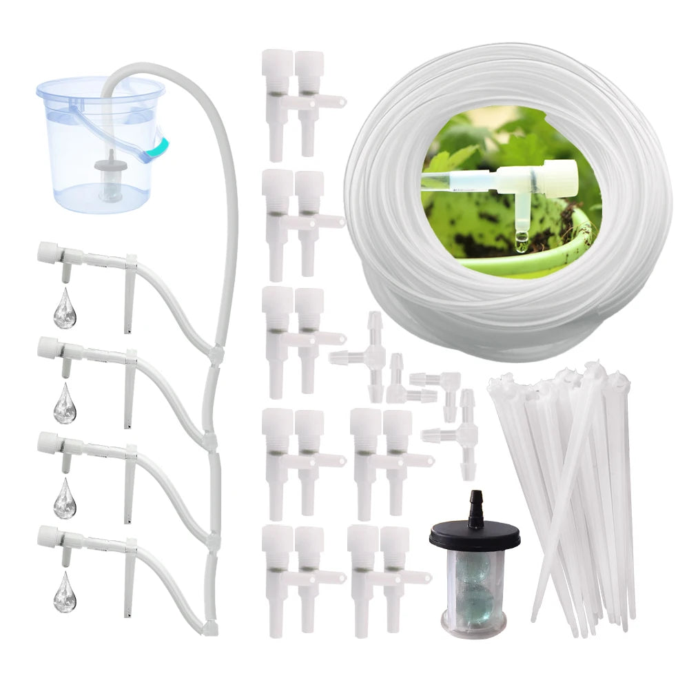 Garden Drip Irrigation Kit with Regulating Valve Potted Plant Watering Device 4/7mm Hose Watering Saving Micro Dripper Greenhous