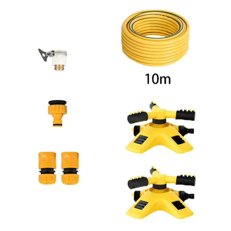 360 Degree Automatic Rotating Water pipe set Garden Lawn Sprinkler Yard Large Area Coverage Watering Irrigation Spraye 2027