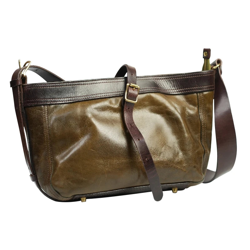 PNDME vintage high-quality first layer cowhide women shoulder bag outdoor travel designer handmade genuine leather underarm bag