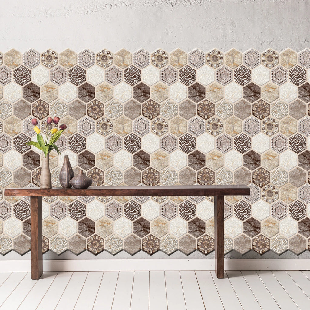 10/20Pcs Peel and Stick Tile Backsplash Thicker Design Marble Tiles 12"X12" Stick on Backsplash Self Adhesive Tiles for Any Room