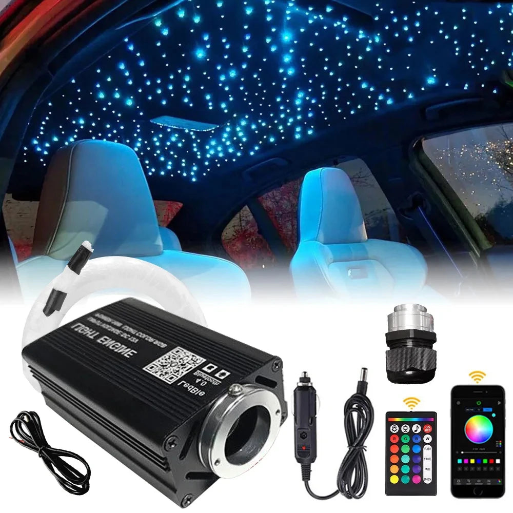 Fiber Optic Starry Sky Ceiling Lamp - RGB Music Control Ambient Light Tidesmit