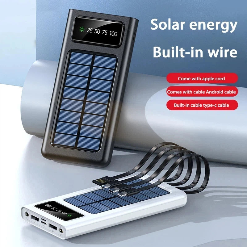 200000mAh Solar Power Bank 120W Fast Charging Portable Charger Tidesmit