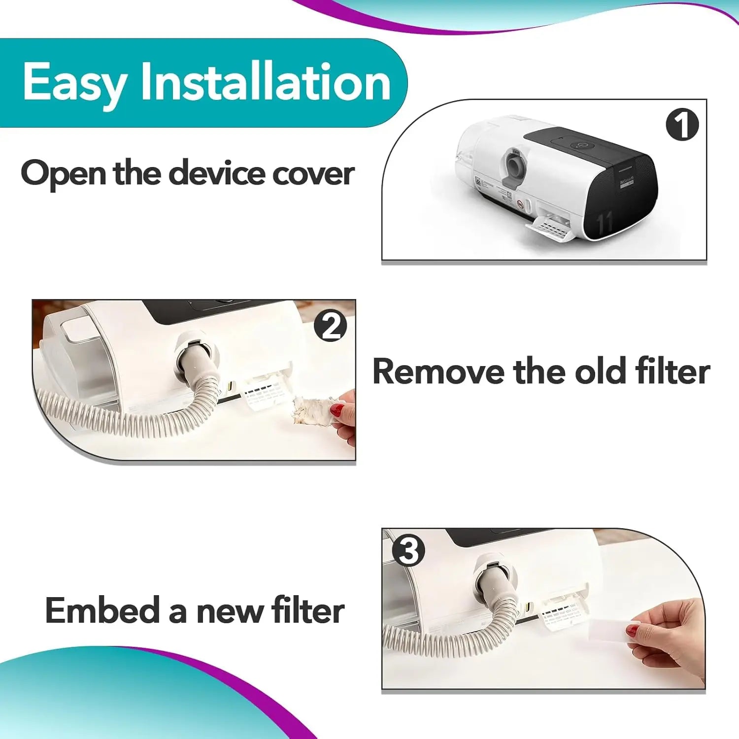 CPAP Filters for ResMed AirSense 11 Machine Premium Disposable Replacement Filter Standard Ultra Fine Filters for CPAP Machines