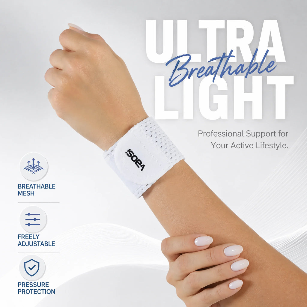 VBOSI Lightweight Compression Wrist Brace for Women, High Elastic Wrist Support for Tendonitis, Badminton Basketball Fitness
