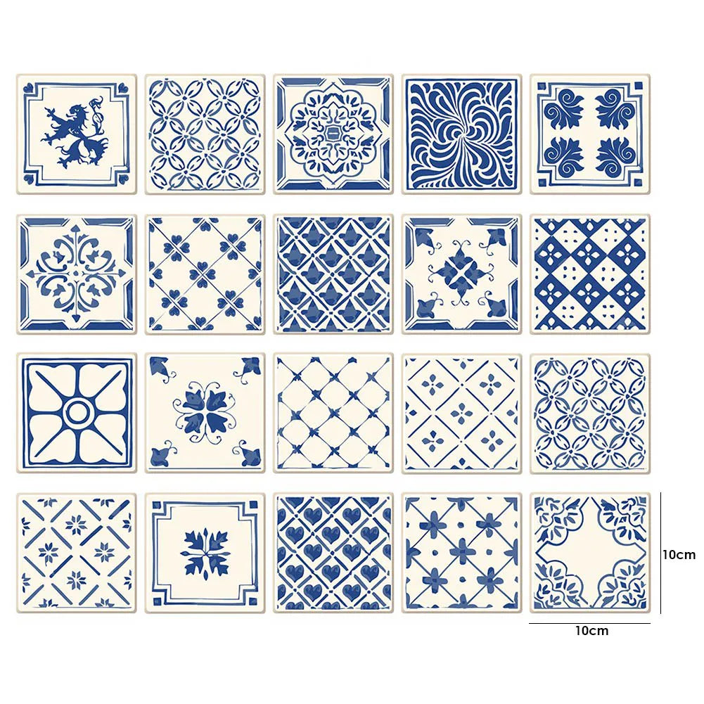 20pcs Wall Tiles Waterproof Stickers Bathroom Kitchen Self Adhesive Toilet Decor