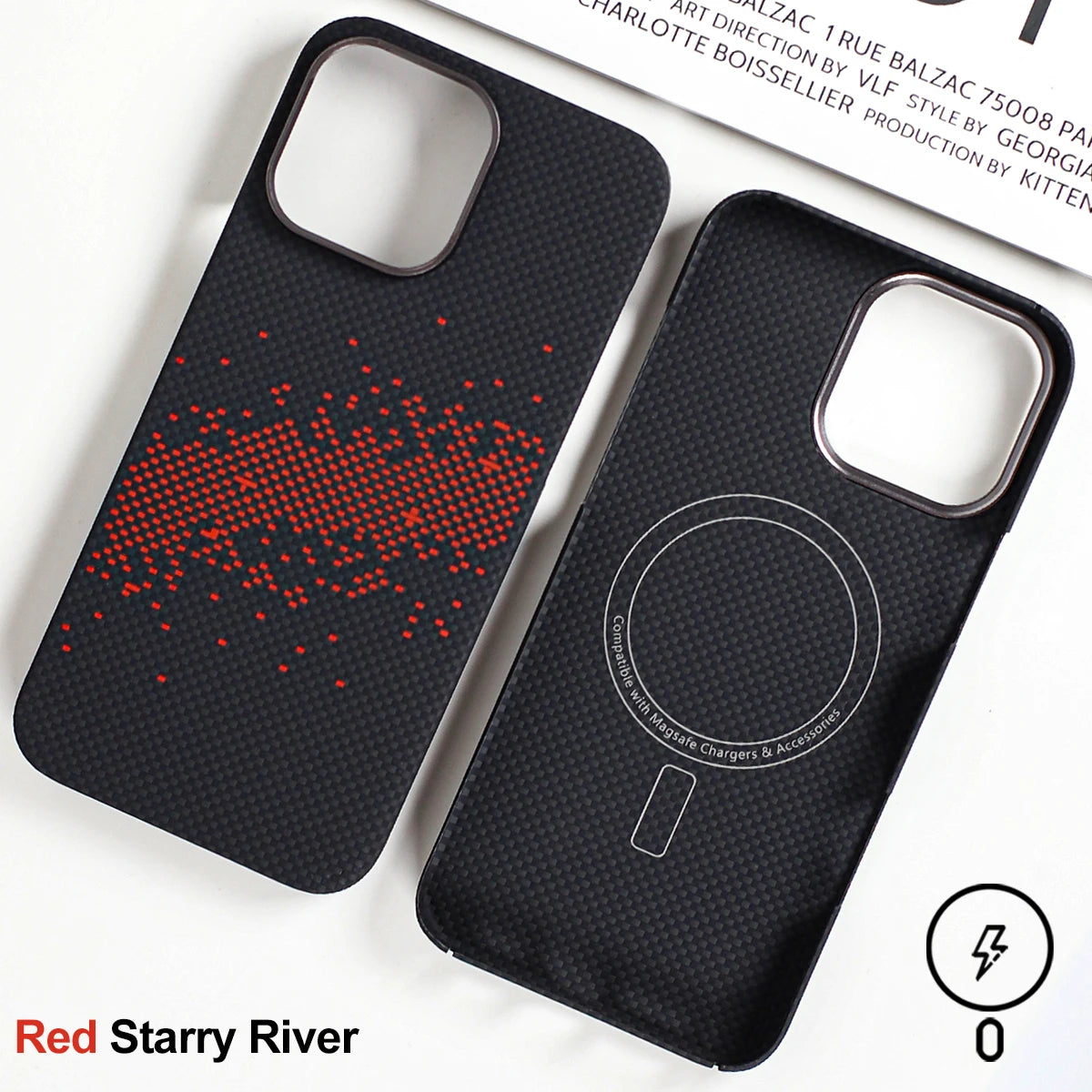 iPhone 16 Pro Max Aramid Fiber Case - Slim Military-Grade Protective Cover Red Mag CN Tidesmit