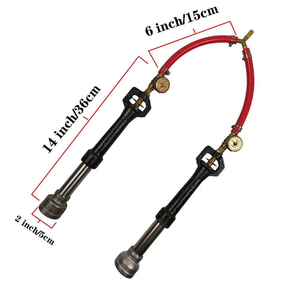 LSMIITTH Dual Propane Burner Gas Forge With Air Choke Casting Tools For Blacksmith Knife Making Melting Metal Furnace Farrier