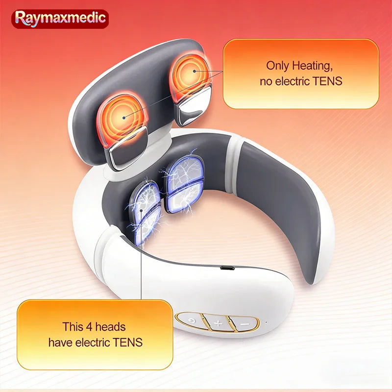 Vibration Neck Massager with Heated Pulse Relief - H808 Model Back Massage Instrument Tidesmit