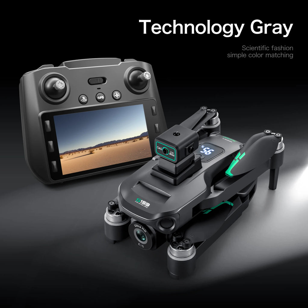 4K GPS Drone with Dual Camera and Remote Screen - Foldable Design Tidesmit