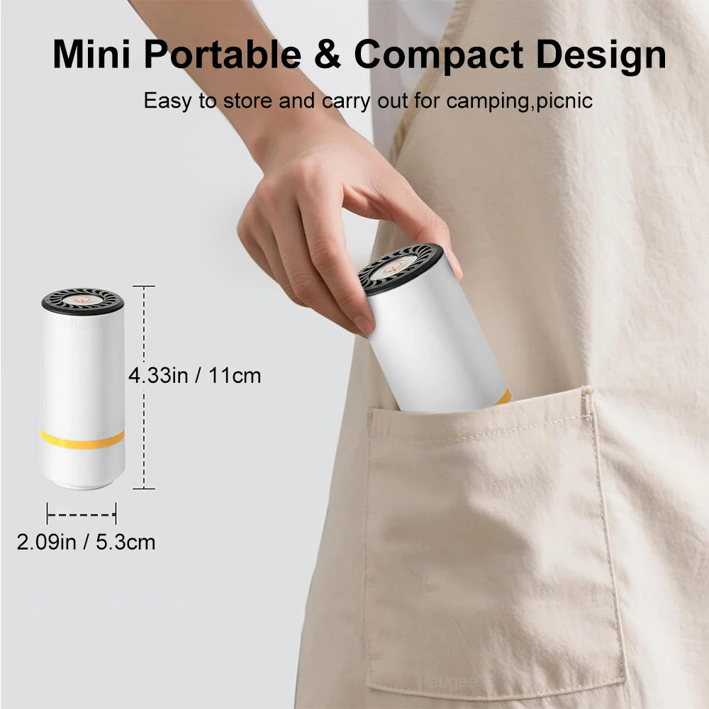 Vacuum Sealer Pump Electric Air Pump Rechargeable Automatic Sealing Machine with Reusable Vacuum Sealer Bags Food Packaging Bag