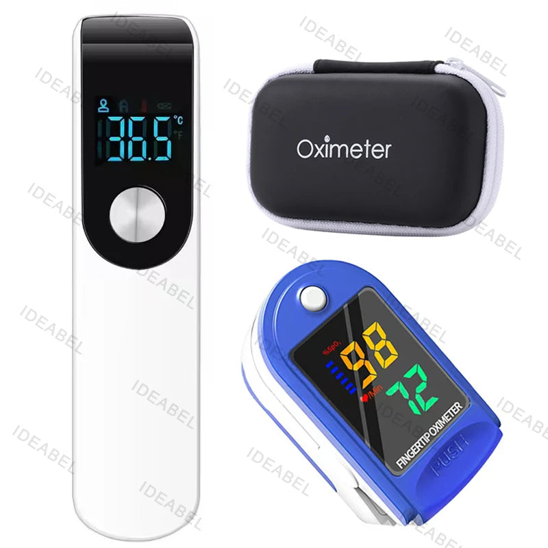IDEABEL thermometer electronic forehead thermometer home adult children thermometer oximeter SpO2 finger Finger Pulse Oximeter