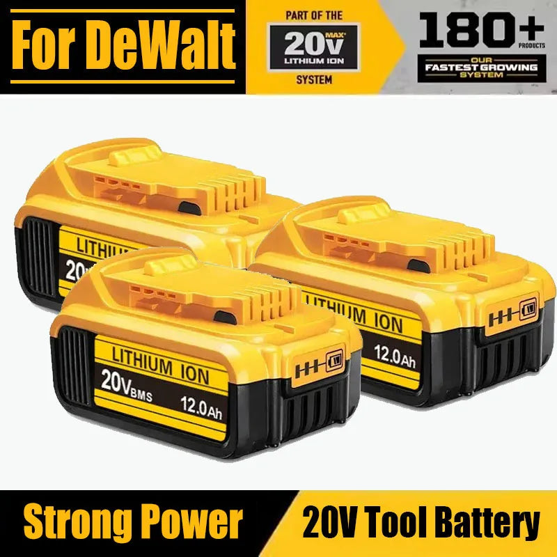 For DeWalt 18v 20V Lithium Ion Batteries 20V 12Ah DCB203 Li ion Battery Replacement DCB206 DCB205 DCB204 DCB200Power Tools