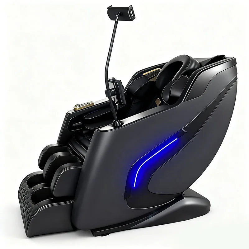 8D Zero Gravity Full Body Shiatsu Massage Chair - Beige or Black Massage Chairs Black Tidesmit