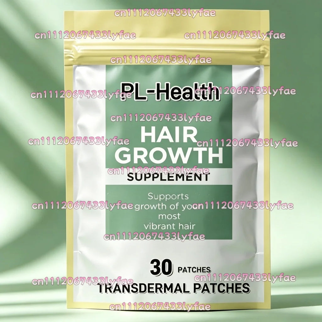 30 Patches Hair Growth Transdermal Patches with Biotin, Zinc, Vitamin C, Iron for Thicker, Longer, Stronger Hair