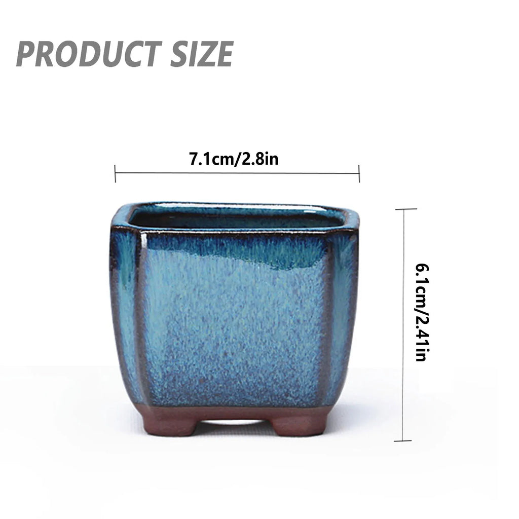 Ceramic Succulent Flower Pot with Vent Design Easy to  for Indoor and Outdoor Plants